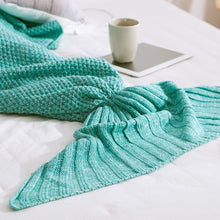 Load image into Gallery viewer, Mermaid Tail Blanket For Adult Super Soft Sleeping Knitted Blankets, 90 X50cm, 140 X70cm
