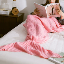 Load image into Gallery viewer, Mermaid Tail Blanket For Adult Super Soft Sleeping Knitted Blankets, 90 X50cm, 140 X70cm
