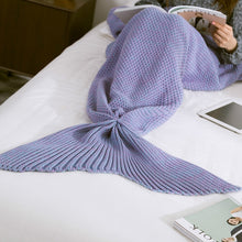 Load image into Gallery viewer, Mermaid Tail Blanket For Adult Super Soft Sleeping Knitted Blankets, 90 X50cm, 140 X70cm