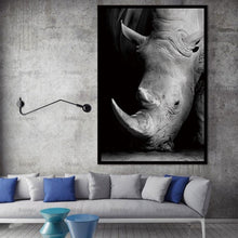 Load image into Gallery viewer, Simple Black and White Animal Decoration Painting Study Living Room Sofa Background Wall Painting Without Frame