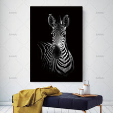 Load image into Gallery viewer, Simple Black and White Animal Decoration Painting Study Living Room Sofa Background Wall Painting Without Frame