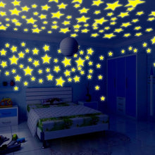 Load image into Gallery viewer, 100PC Kids Bedroom Glow Wall Stickers Stars
