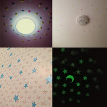 Load image into Gallery viewer, 100PC Kids Bedroom Glow Wall Stickers Stars