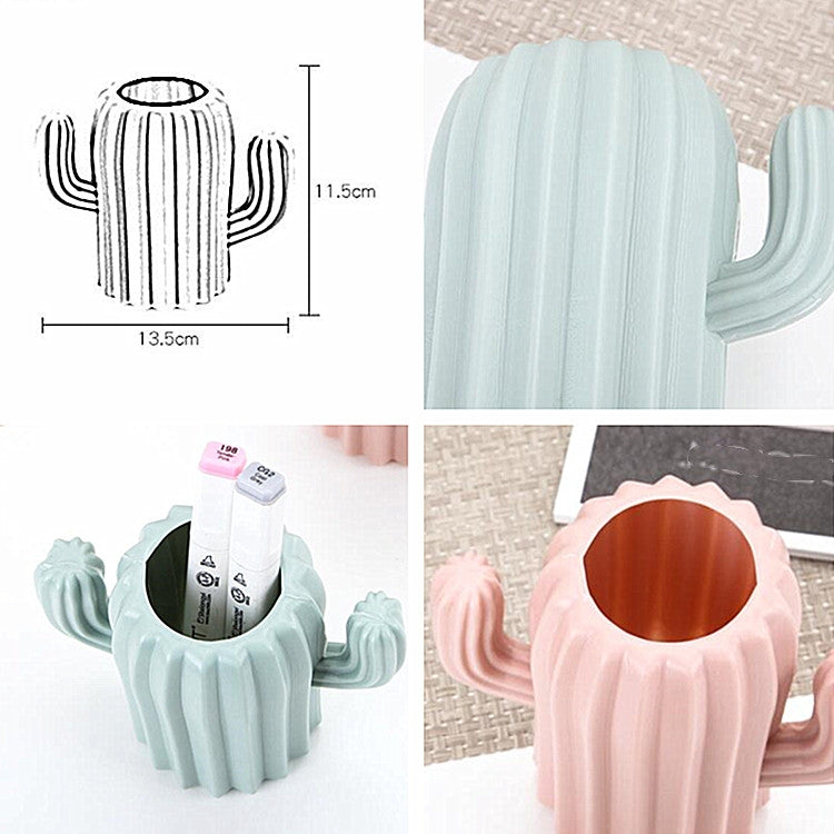 Cactus Shape Vase Creative Home Furnishings Interior Decorations Desktop Pen Holder