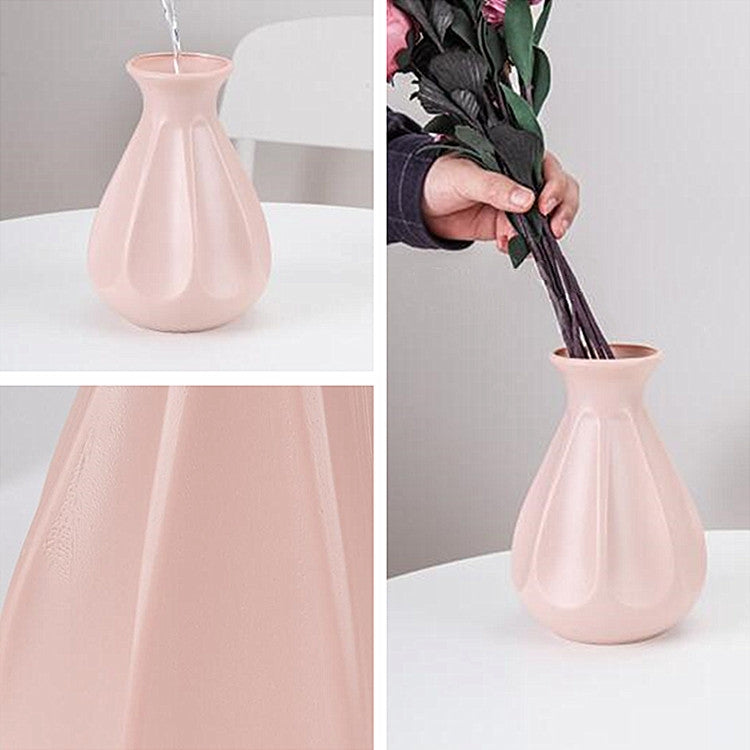Creative Home Flower Ornaments Dry and Wet Flowers Arrangement Drop-resistant Plastic Vase