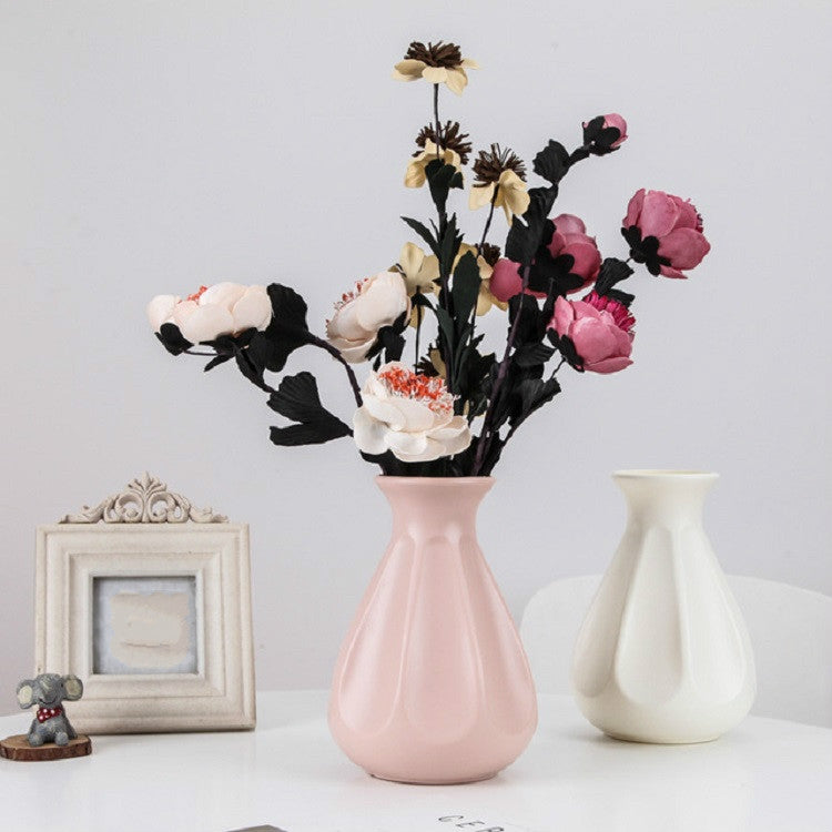 Creative Home Flower Ornaments Dry and Wet Flowers Arrangement Drop-resistant Plastic Vase