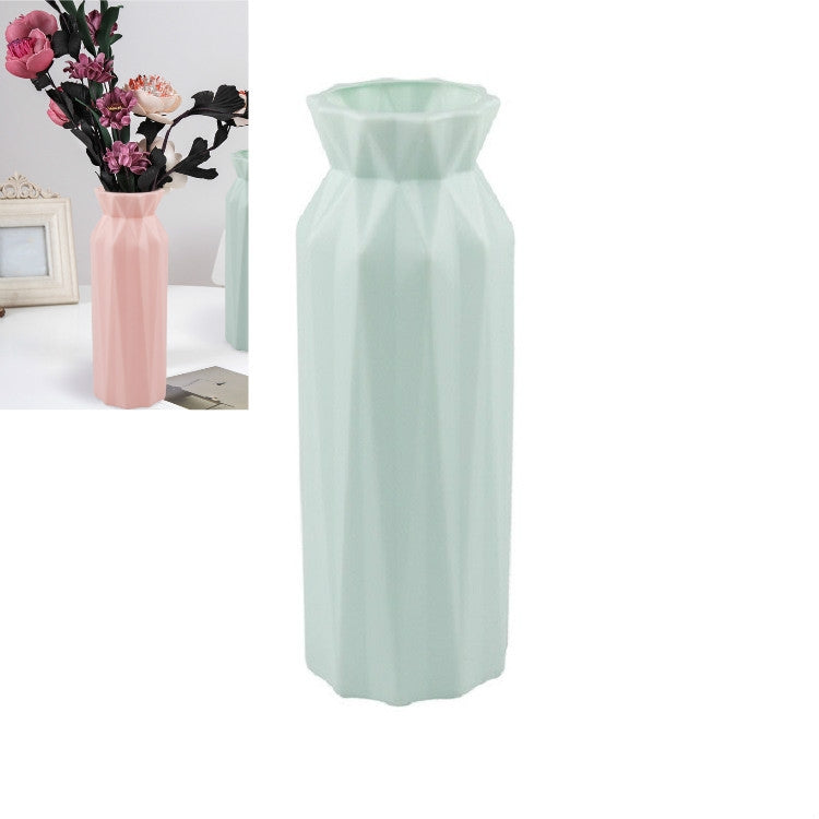 2 PCS Creative Plastic Round Vase Simple Anti-fall Home Decoration Ornaments