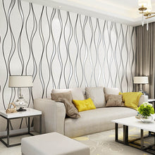 Load image into Gallery viewer, Simple 3D Water Ripple Non-woven Wallpaper Home Decoration Wall Paper