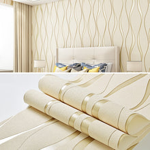 Load image into Gallery viewer, Simple 3D Water Ripple Non-woven Wallpaper Home Decoration Wall Paper