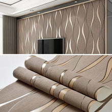 Load image into Gallery viewer, Simple 3D Water Ripple Non-woven Wallpaper Home Decoration Wall Paper