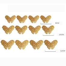 Load image into Gallery viewer, 3D Wallpaper Home Decoration Hollow Butterfly Fridge Wall Stickers