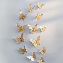 Load image into Gallery viewer, 3D Wallpaper Home Decoration Hollow Butterfly Fridge Wall Stickers