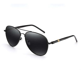 Men Oversized Aviation Metal Frame Spring Temple Polarized Sunglasses Male  Pilot Male Driving Sun Glasses