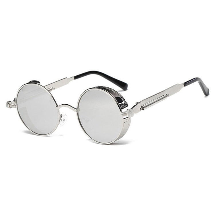 Metal Round Frame Steampunk Retro Sunglasses for Men Women