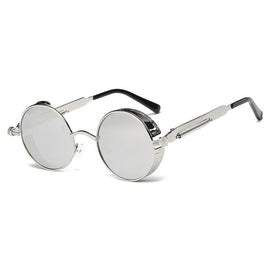 Metal Round Frame Steampunk Retro Sunglasses for Men Women