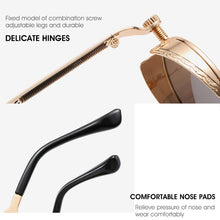 Load image into Gallery viewer, Metal Round Frame Steampunk Retro Sunglasses for Men Women