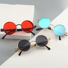 Load image into Gallery viewer, Metal Round Frame Steampunk Retro Sunglasses for Men Women