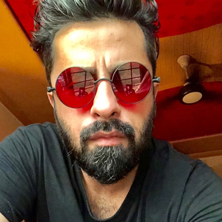 Metal Round Frame Steampunk Retro Sunglasses for Men Women