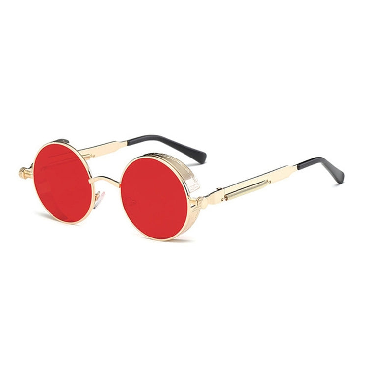 Metal Round Frame Steampunk Retro Sunglasses for Men Women