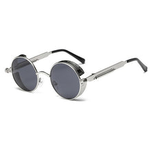Load image into Gallery viewer, Metal Round Frame Steampunk Retro Sunglasses for Men Women