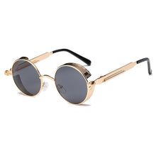 Load image into Gallery viewer, Metal Round Frame Steampunk Retro Sunglasses for Men Women