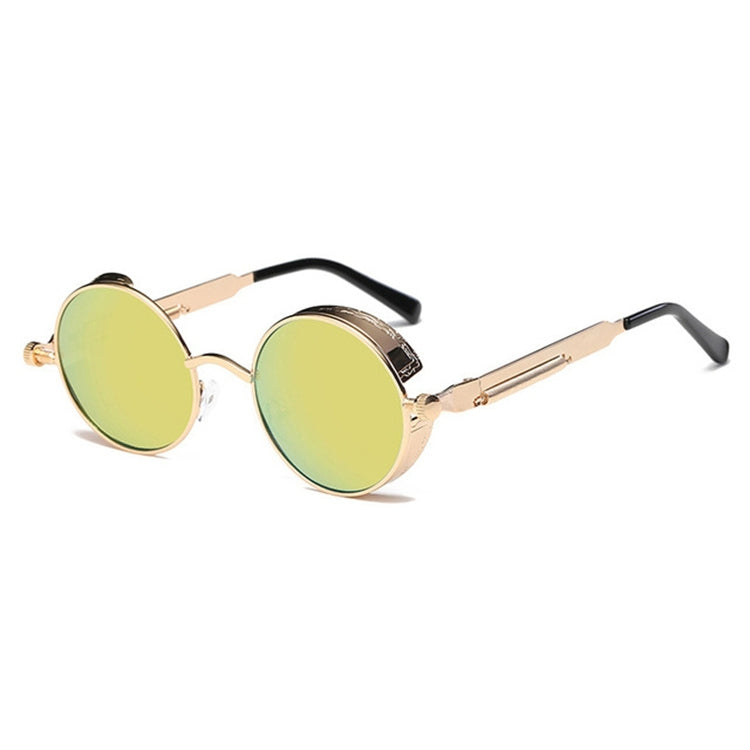 Metal Round Frame Steampunk Retro Sunglasses for Men Women