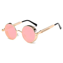 Load image into Gallery viewer, Metal Round Frame Steampunk Retro Sunglasses for Men Women