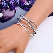 Load image into Gallery viewer, Cuff Bangles For Women Girls Fashion Bangles Bracelets, Gold, Silver, Gun Black, Rose Red, Colorful