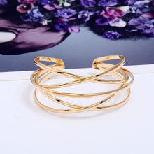 Load image into Gallery viewer, Cuff Bangles For Women Girls Fashion Bangles Bracelets, Gold, Silver, Gun Black, Rose Red, Colorful