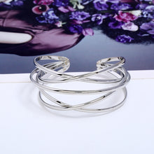 Load image into Gallery viewer, Cuff Bangles For Women Girls Fashion Bangles Bracelets, Gold, Silver, Gun Black, Rose Red, Colorful