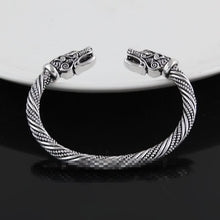 Load image into Gallery viewer, Men Wristband Cuff Wolf Head Viking Bracelet Jewelry Fashion Accessories