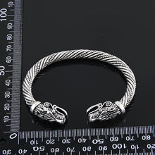 Load image into Gallery viewer, Men Wristband Cuff Wolf Head Viking Bracelet Jewelry Fashion Accessories