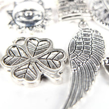 Load image into Gallery viewer, 100 PCS Mixed Antique Silver Color European Bracelets Charm Pendants Fashion Jewelry DIY Charms Handmade