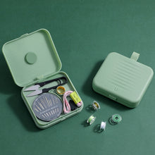 Load image into Gallery viewer, Magnetic Sewing Box Set Household Small Double-layer Sewing Tool Storage Box Stitchcraft Sewing Tools, White, Green, Pink, Blue