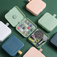 Load image into Gallery viewer, Magnetic Sewing Box Set Household Small Double-layer Sewing Tool Storage Box Stitchcraft Sewing Tools, White, Green, Pink, Blue