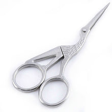 Load image into Gallery viewer, Crane Tailor Scissor Cross Stitch Retro Craft Sewing Scissor, Gold, Silver