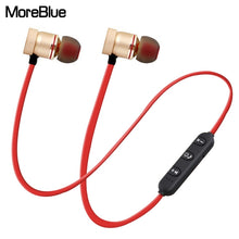 Load image into Gallery viewer, MoreBlue S07 Wireless Bluetooth Earphones Metal Magnetic Stereo Bass Headphones Cordless Sport Headset Earbuds With Microphone