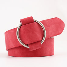 Load image into Gallery viewer, Casual Needleless Round Buckle Wide  PU Leather Belt for Women