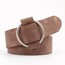 Load image into Gallery viewer, Casual Needleless Round Buckle Wide  PU Leather Belt for Women