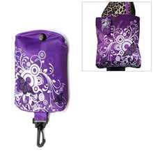 Load image into Gallery viewer, Foldable Shopping Bag Butterfly Flower Oxford Fabric Shoulder Bag Reusable Tote Bag, purple, coffee, red, rose red, purple red, sapphire blue, sky blue, orange, black