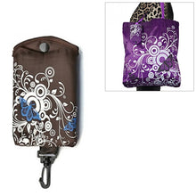 Load image into Gallery viewer, Foldable Shopping Bag Butterfly Flower Oxford Fabric Shoulder Bag Reusable Tote Bag, purple, coffee, red, rose red, purple red, sapphire blue, sky blue, orange, black