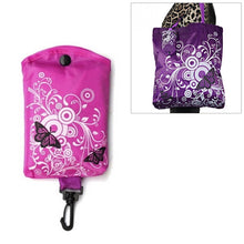 Load image into Gallery viewer, Foldable Shopping Bag Butterfly Flower Oxford Fabric Shoulder Bag Reusable Tote Bag, purple, coffee, red, rose red, purple red, sapphire blue, sky blue, orange, black