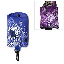 Load image into Gallery viewer, Foldable Shopping Bag Butterfly Flower Oxford Fabric Shoulder Bag Reusable Tote Bag, purple, coffee, red, rose red, purple red, sapphire blue, sky blue, orange, black