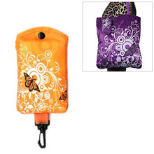Load image into Gallery viewer, Foldable Shopping Bag Butterfly Flower Oxford Fabric Shoulder Bag Reusable Tote Bag, purple, coffee, red, rose red, purple red, sapphire blue, sky blue, orange, black