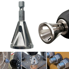Load image into Gallery viewer, Stainless Steel Deburring External Chamfer Tool High Strength Hardness Drill Bit Remove Burr Hexagonal grooved chamfer, Hexagonal grooved chamfer