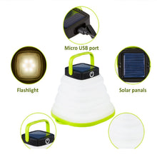 Load image into Gallery viewer, Folding Solar Lamp Outdoor Camping Tent Lamp LED Camping Lamp