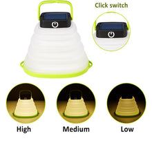 Load image into Gallery viewer, Folding Solar Lamp Outdoor Camping Tent Lamp LED Camping Lamp
