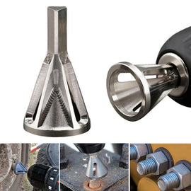 Chamfer Stainless Steel Deburring External Chamfer Tool Silver Triangle Handle Six-slot Chamfer, Triangle Handle Six-slot Chamfer