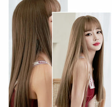 Load image into Gallery viewer, Female Black Long Straight Wig With Air Bangs