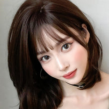 Load image into Gallery viewer, Female Short Hair With Bangs Wig Suitable For Round Face Shoulder Buckle Hair, Chocolate Color 40CM, Honey Pudding Black Top 40CM, Cold Brown 40CM, Black Brown 40CM